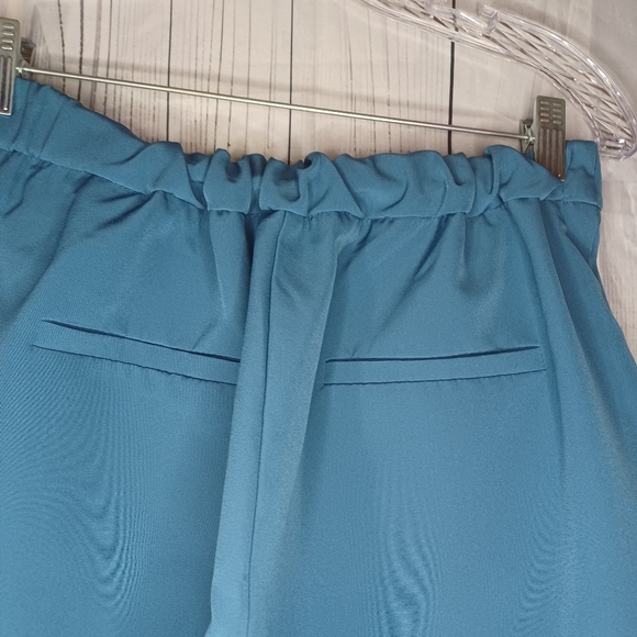 Sincerely Jules High Waist Pleated Blue Shorts - Picture 7 of 11